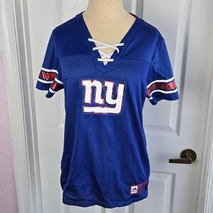 New York Giants Women's NFL Majestic Fan Jersey Size M Blue Football Fan Apparel